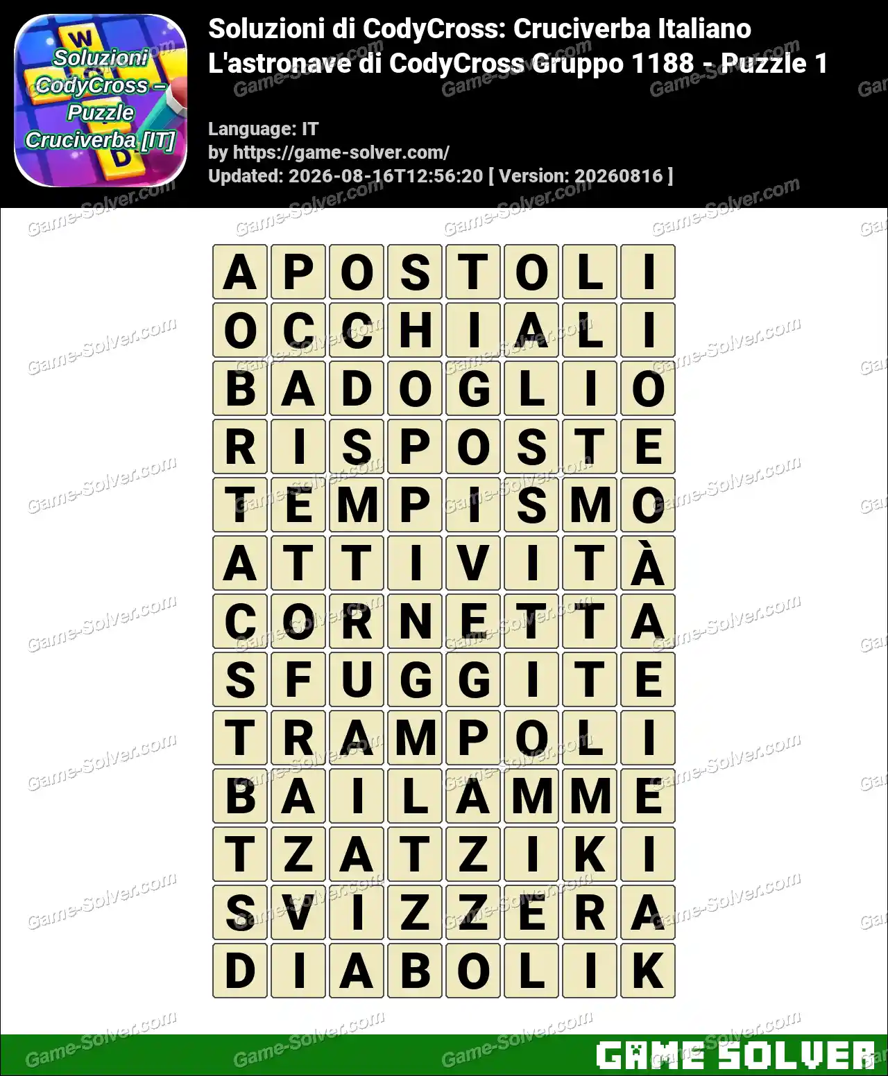 Soluzioni di CodyCross: Cruciverba Italiano L’astronave di CodyCross Gruppo 1188 – Puzzle 1